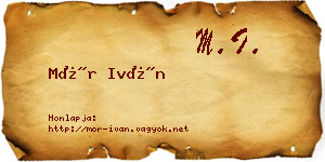 Mór Iván névjegykártya